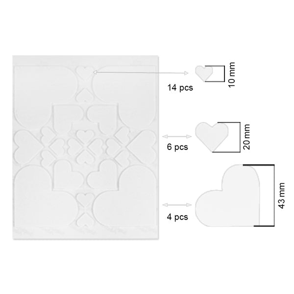 Scrapbook Adhesives 3D White  Foam Hearts