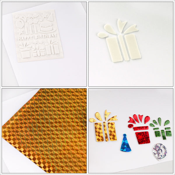 Scrapbook Adhesives 3D White  Foam Party Shapes Limited Edition