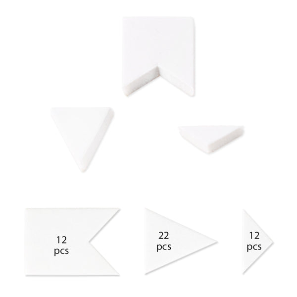 Scrapbook Adhesives 3D White  Foam Pennants