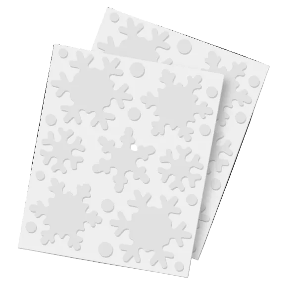 Scrapbook Adhesives 3D White  Foam Snowflakes Limited Edition