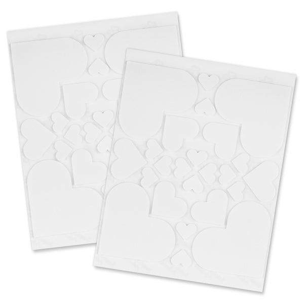 Scrapbook Adhesives 3D White  Foam Hearts