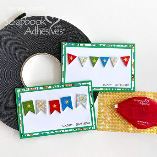 Scrapbook Adhesives 3D White  Foam Pennants
