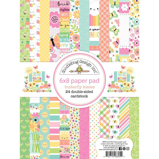 6x8 Butterfly Kisses Doodlebug Double Sided Paper Pad