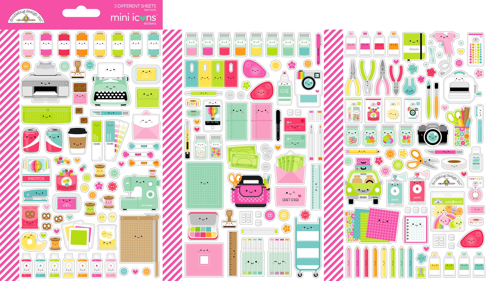 Cute and Crafty Mini Icons Sticker Sheets