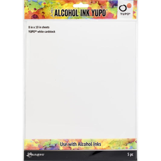 Tim Holtz Alcohol Ink White Yupo Paper 8x10 86lb - Ranger