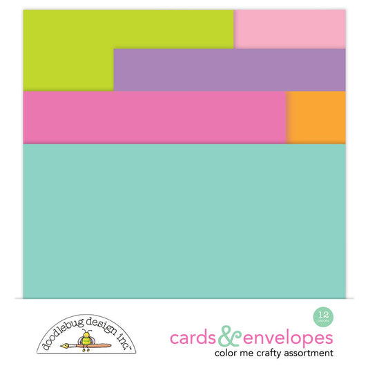 Color Me Crafty Cards and Envelopes - Doodlebug Design