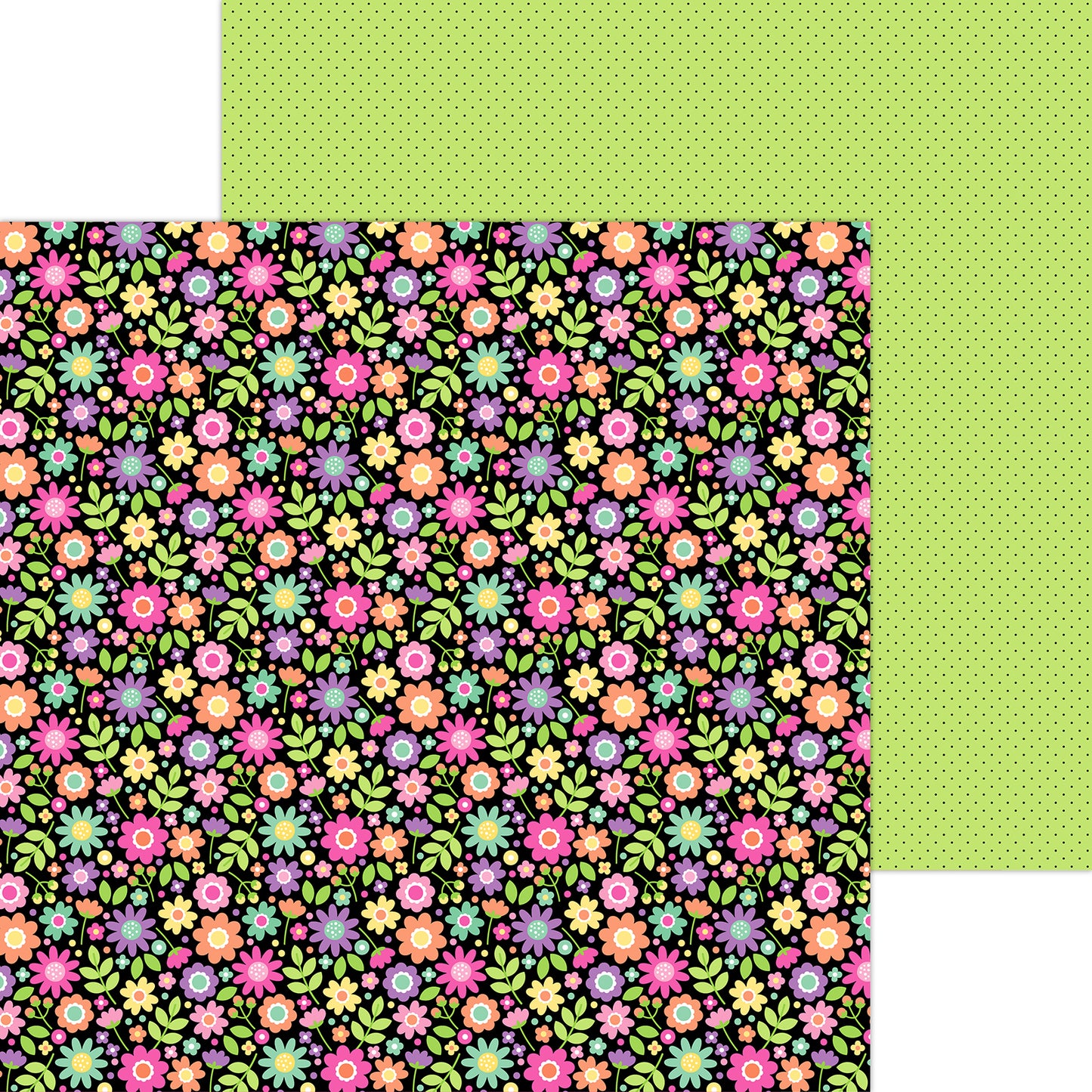 Garden Girl Color Me Crafty 12x12 Double Sided Paper by Doodlebug Designs