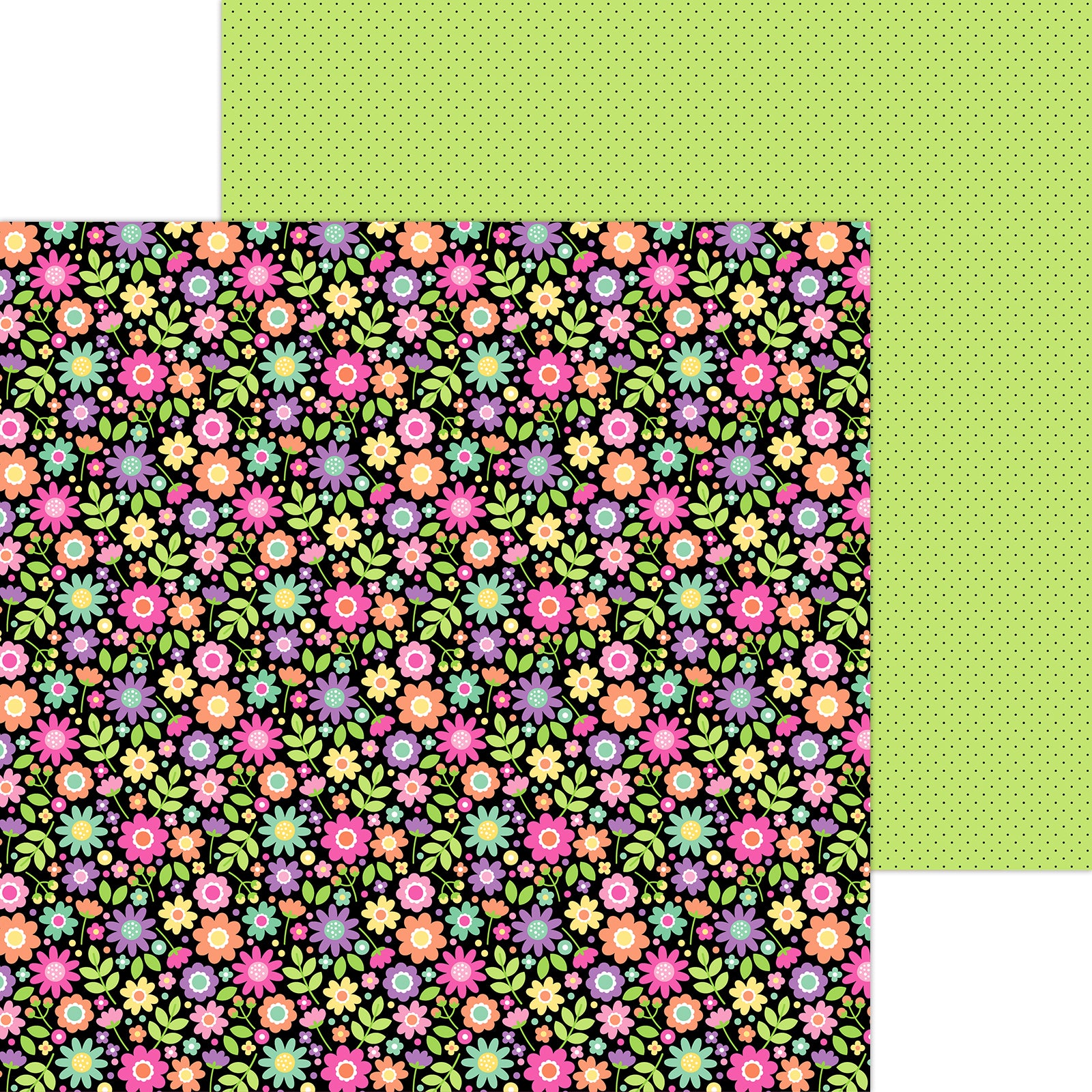 Garden Girl Color Me Crafty 12x12 Double Sided Paper by Doodlebug Designs