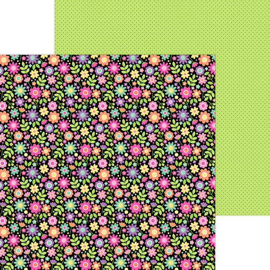 Garden Girl Color Me Crafty 12x12 Double Sided Paper by Doodlebug Designs