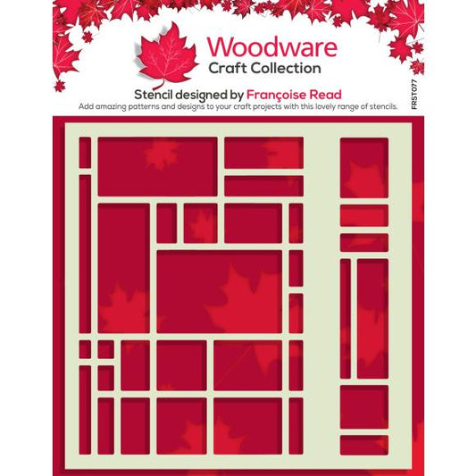 Abstract Grid Stencil 6x6 Woodware Craft Collections - Creative Expressions