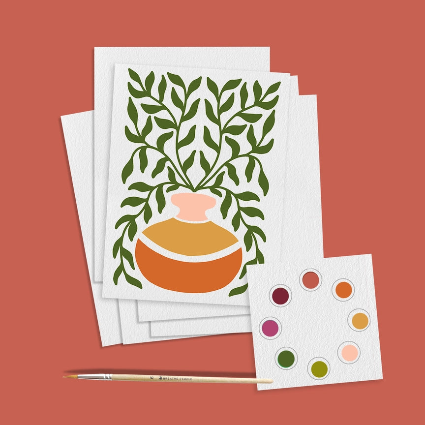 All in One Watercolor Prints/ Postcards : Abstract Flowers - by Breathe People