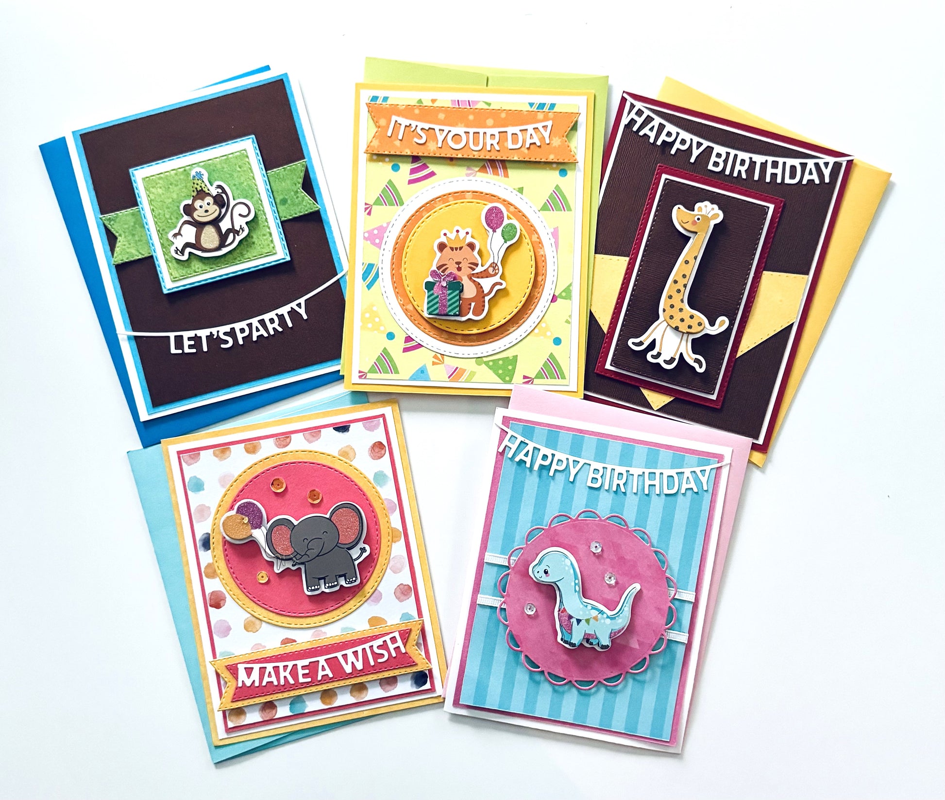 Animal Party Birthday Card Kit This and That Craft Shop
