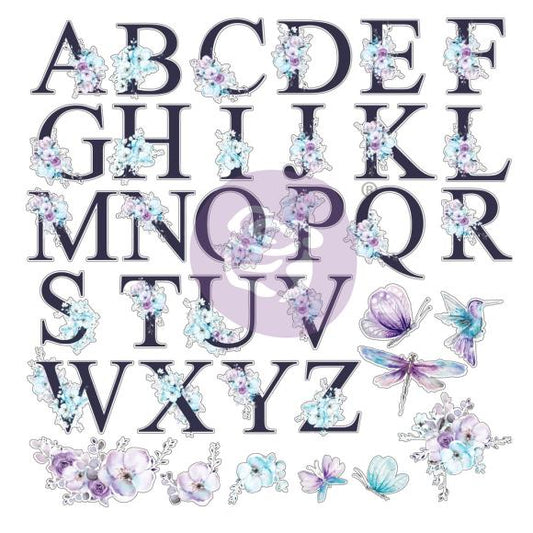 Aquarelle Dreams Acetate Ephemera Alphabet Set by Prima