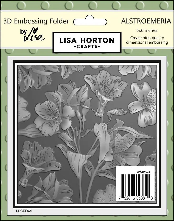 Alstroemeria 6x6 3D Embossing Folder by Lisa Horton Crafts