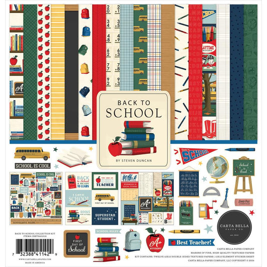 Carta Bella Back to School Scrapbook Collection Kit 12x12
