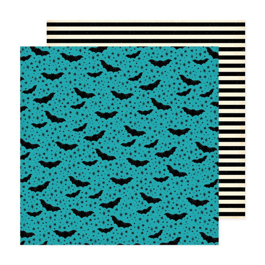 Bats Happy Halloween 12x12 Scrapbook Pattern Paper Double Sided - American Crafts