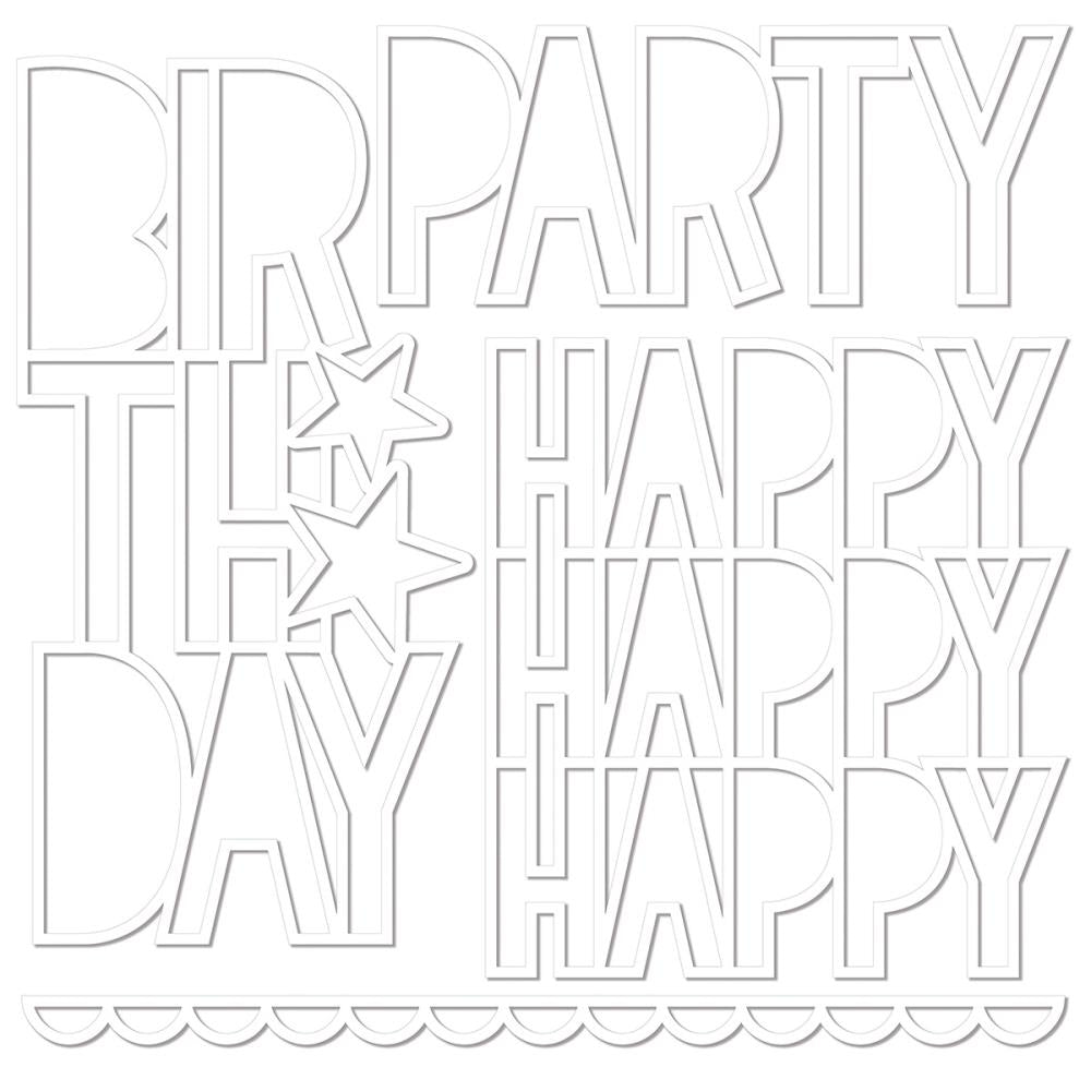 Birthday Bash Happy Happy Happy Cut Out - Bella Blvd