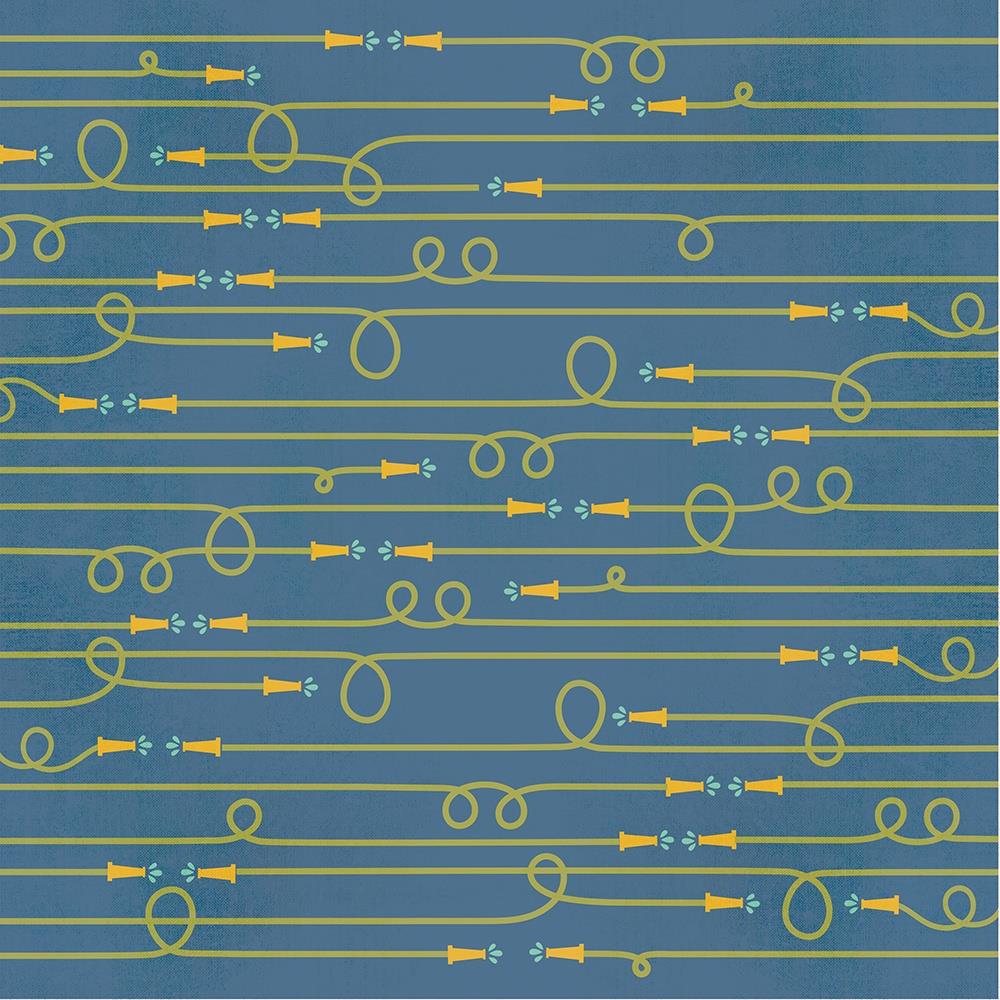 Simple Stories Beatin the Heat Hose 12x12 Double Sided Scrapbook Paper