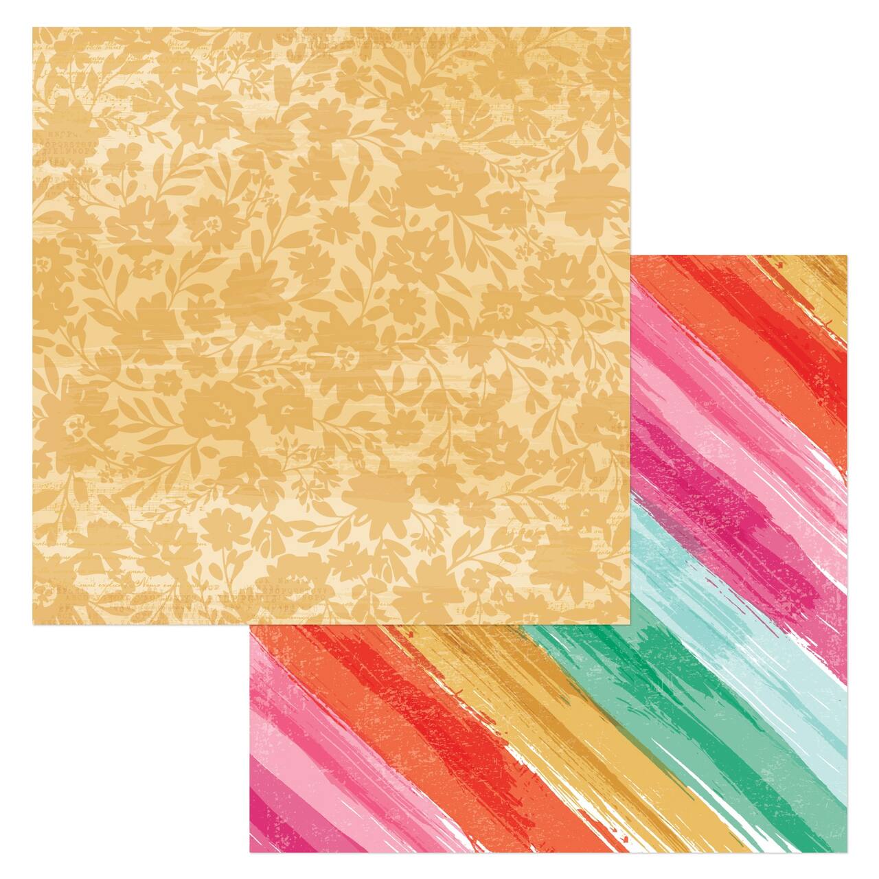 Blooms Beautiful Things Double Sided 12x12 Scrapbook Paper - Bo Bunny