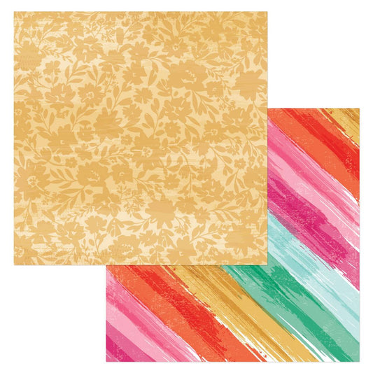 Blooms Beautiful Things Double Sided 12x12 Scrapbook Paper - Bo Bunny