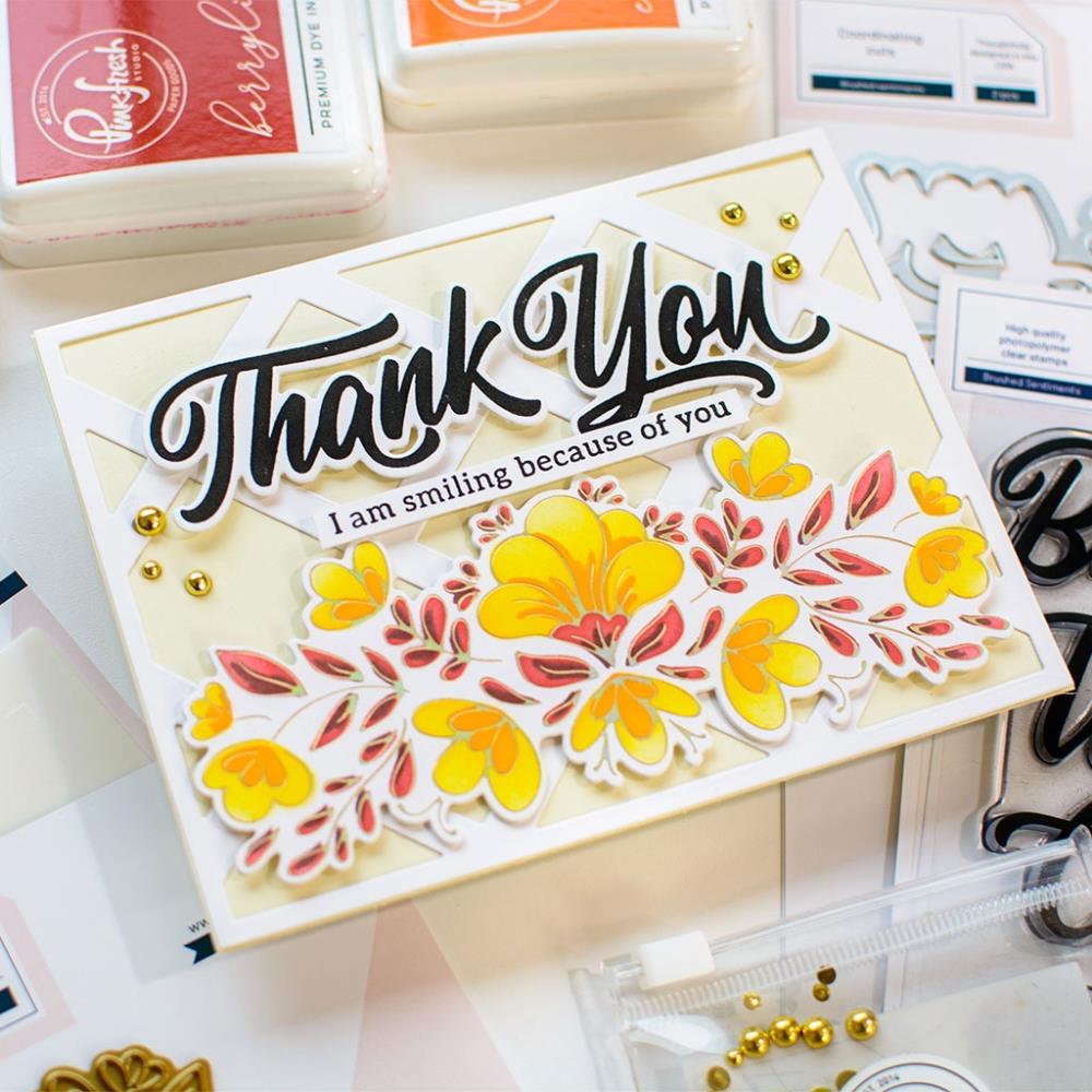 Brushed Sentiments Clear Stamp Set Pinkfresh Studio