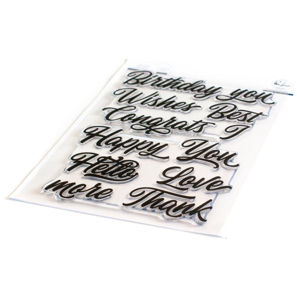 Brushed Sentiments Clear Stamp Set Pinkfresh Studio