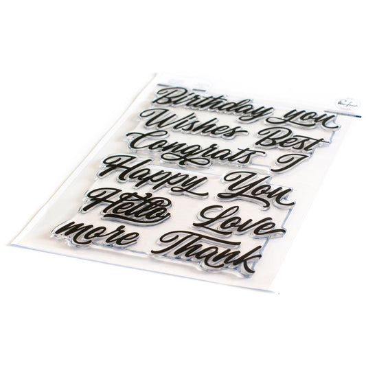 Brushed Sentiments Clear Stamp Set Pinkfresh Studio