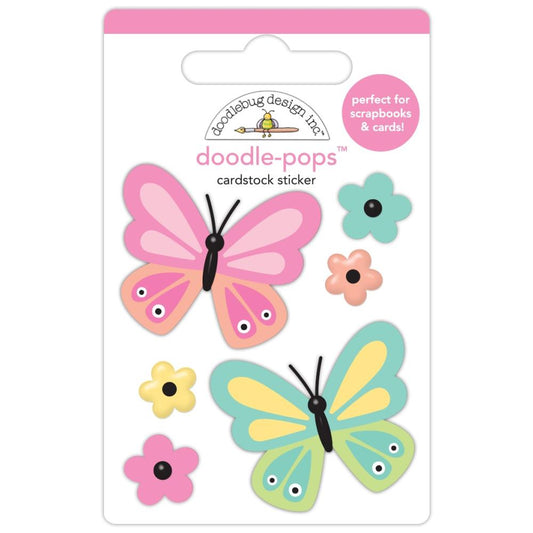Butterfly Kisses Doodle Pops Stickers 3D
