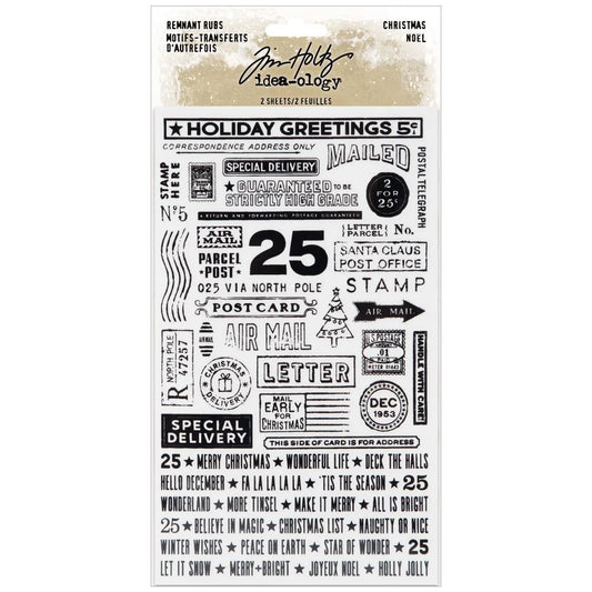 Christmas Noel Remnant ub on Transfers by Tim Holtz Idea-Ology