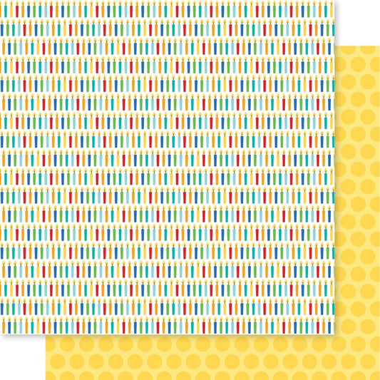 Birthday Bash Count the Candles Double Sided 12x12 Cardstock - Bella Blvd