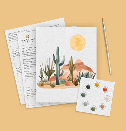 All-in-One Beginner Watercolor Kit - Desert Landscape


