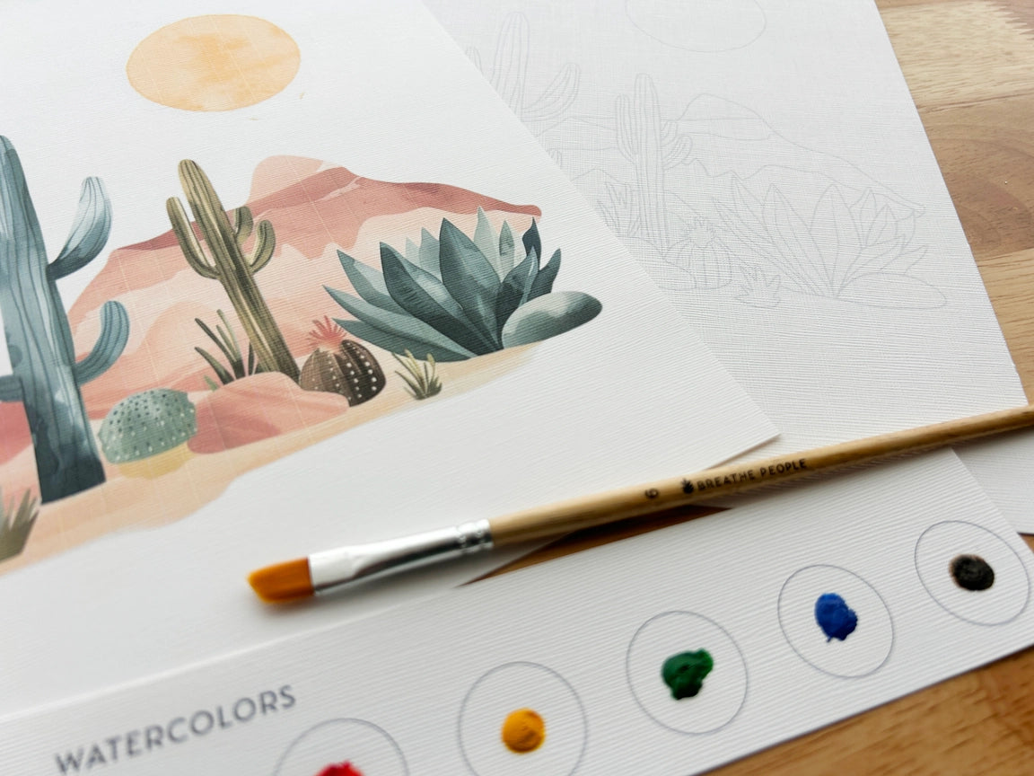 All-in-One Beginner Watercolor Kit - Desert Landscape - by Breathe People