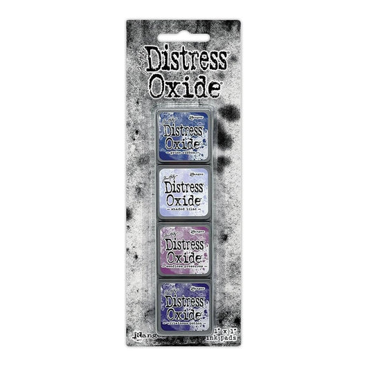 Distress Oxide Mini Distress Ink Pads Tim Holtz Ranger includes Prize Ribbon, Shaded Lilac, Seedless Preserves, Villainous Potion