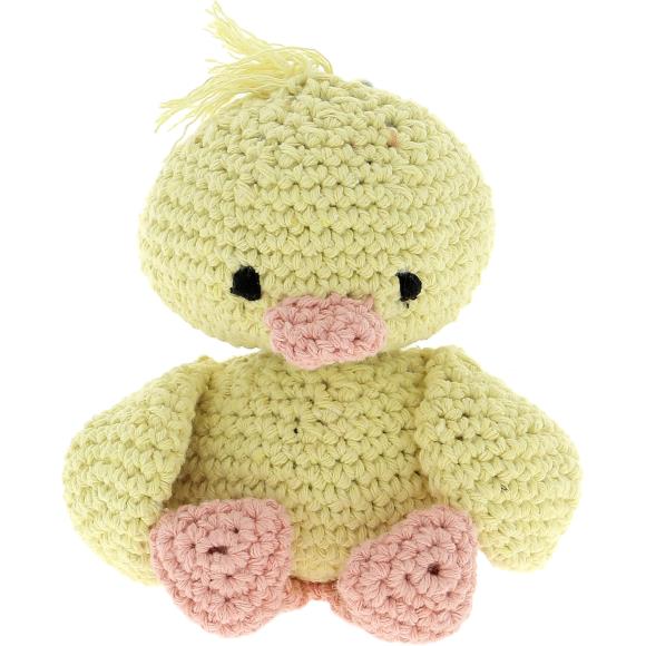 Amigurumi Crochet DIY Kit - Duckling Danny Yellow and Peach - Hooked
