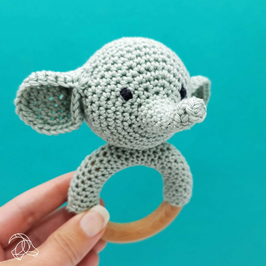 Elephant Rattle - DIY Crochet Kit  - Hardicraft USA
