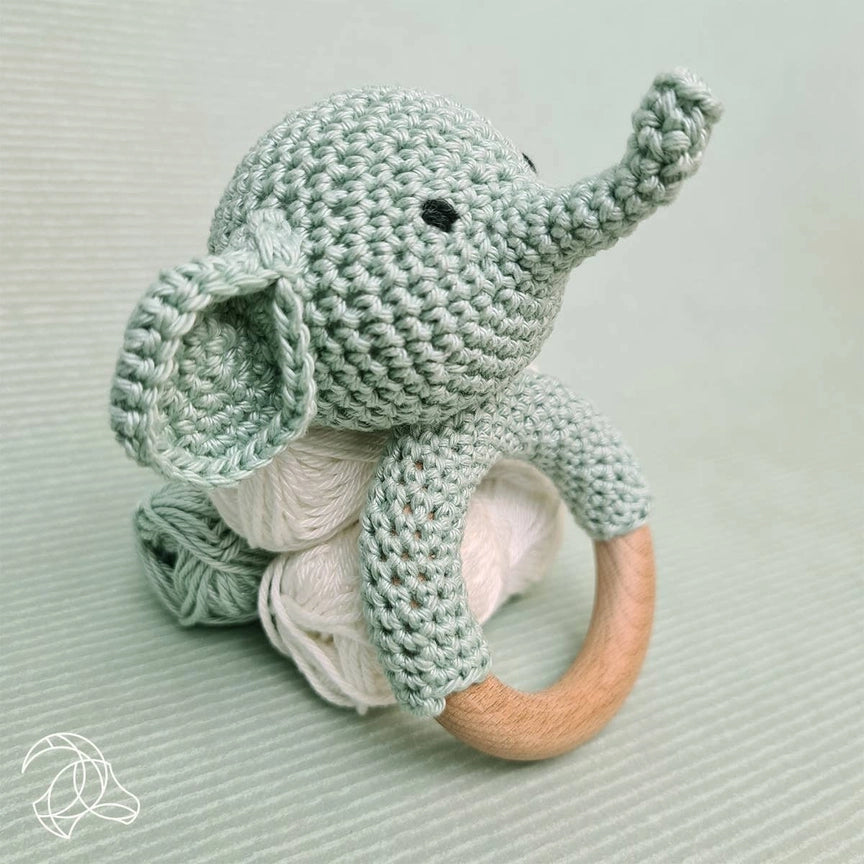 Elephant Rattle - DIY Crochet Kit  - Hardicraft USA