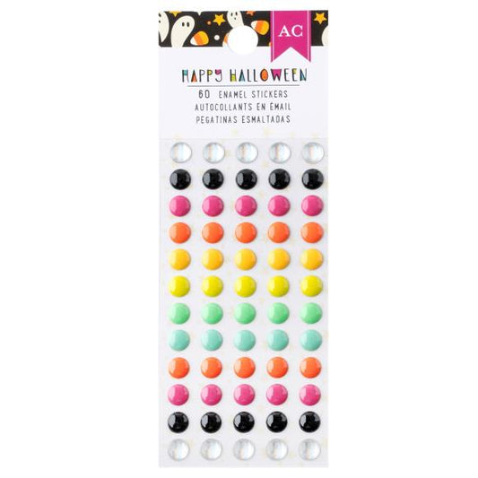 Happy Halloween Enamel Dot Embellishments - American Crafts