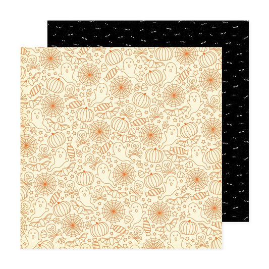 Eyes Happy Halloween 12x12 Scrapbook Pattern Paper Double Sided - American Crafts