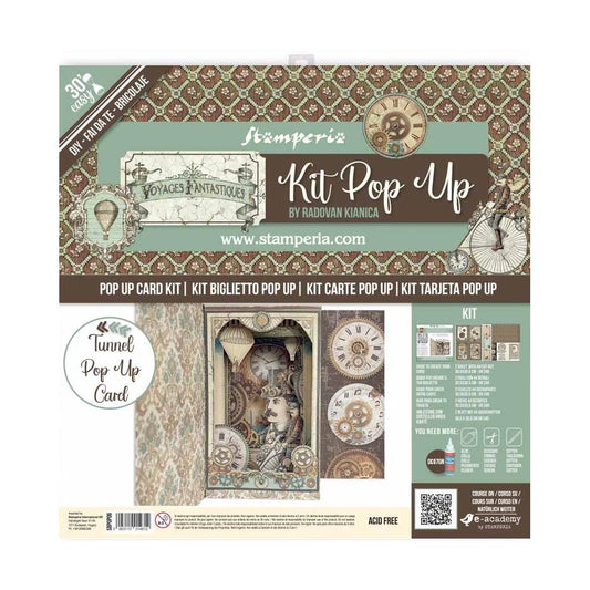 Voyages Fantastiques Pop-Up Card Kit Cardmaking - Stamperia Intl