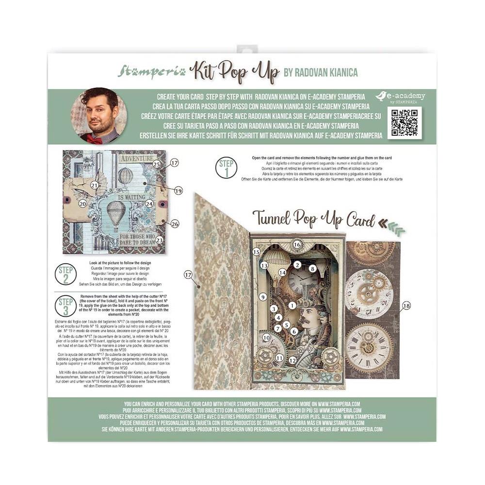 Voyages Fantastiques Pop-Up Card Kit Cardmaking - Stamperia Intl