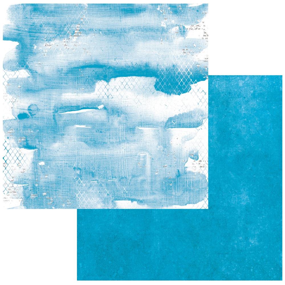 Vintage Artistry Sunburst Colored Foundations 1 - 49 and Market -12x12 Scrapbook Paper Blue