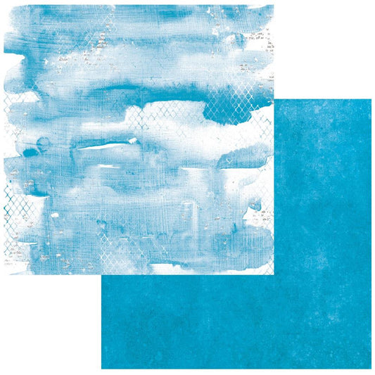Vintage Artistry Sunburst Colored Foundations 1 - 49 and Market -12x12 Scrapbook Paper Blue