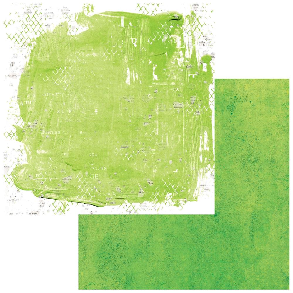 Copy of Vintage Artistry Sunburst Colored Foundations 2 - 49 and Market -12x12 Scrapbook Paper Green