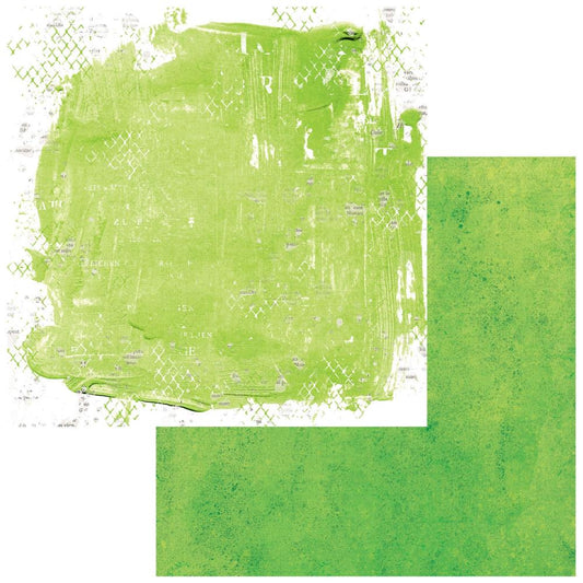 Copy of Vintage Artistry Sunburst Colored Foundations 2 - 49 and Market -12x12 Scrapbook Paper Green