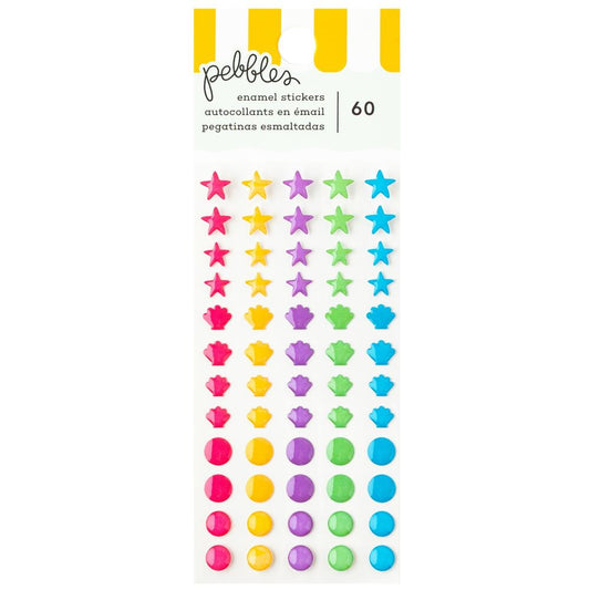 Fun in the Sun Enamel Dots - Pebbles by American Crafts