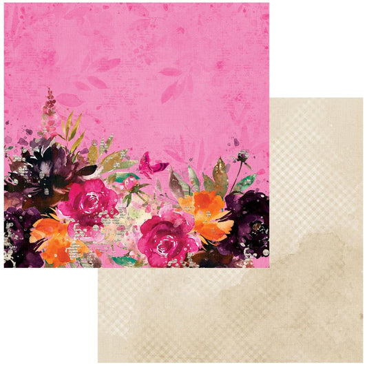 Fuchsia Grove ARToptions Spice 12x12 Double Sided Cardstock - 49 and Market