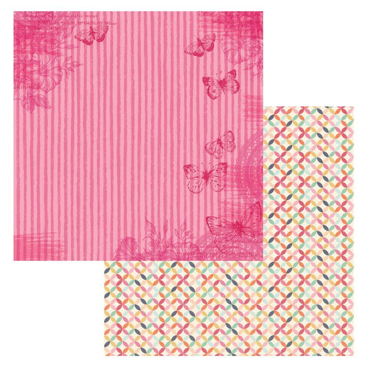 Garden Party Beautiful Things Double Sided 12x12 Scrapbook Paper - Bo Bunny