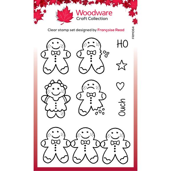 Tiny Gingerbread Men Clear Stamps 3x4 Woodware Craft Collections - Creative Expressions