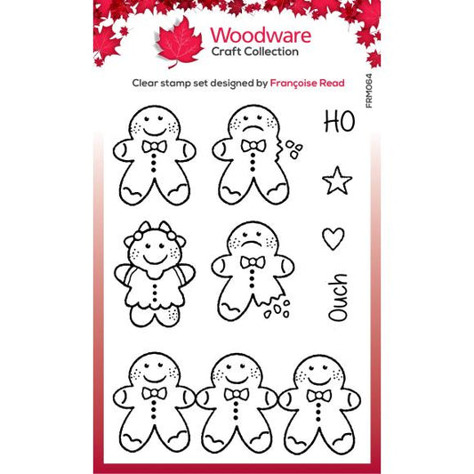 Tiny Gingerbread Men Clear Stamps 3x4 Woodware Craft Collections - Creative Expressions
