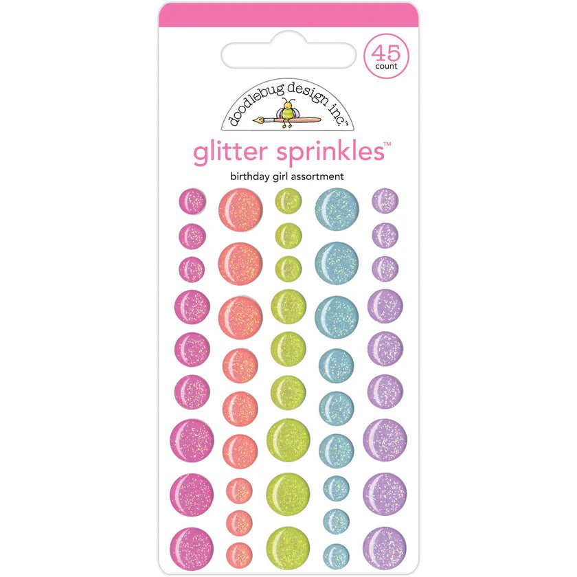 Birthday Girl Glitter Enamel Dots Doodlebug